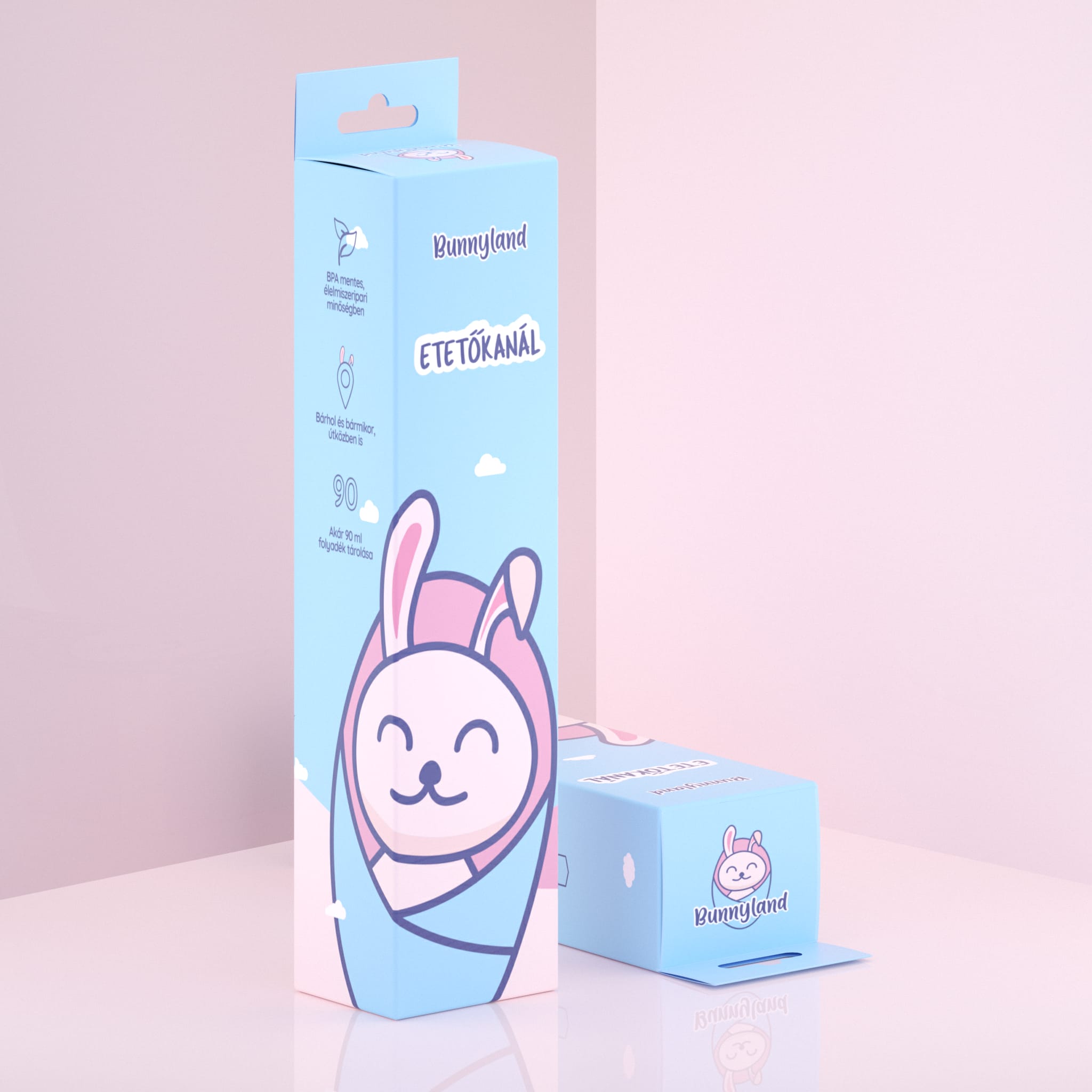 Bunnyland logó és csomagolástervezés