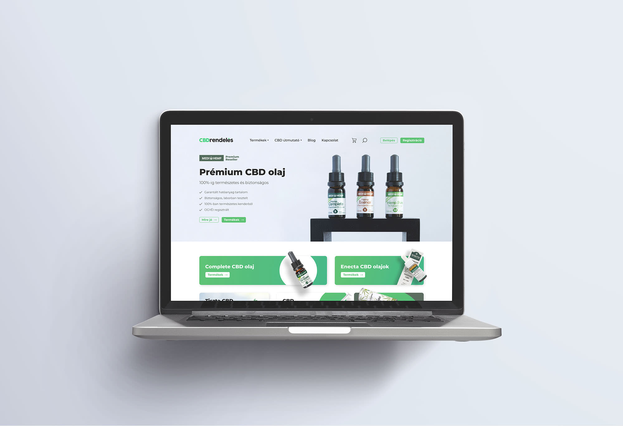 CBDrenedeles.com UI dizájn és logó