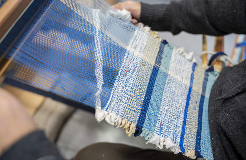 裂織の醍醐味を感じられる大作 464センチ 大丸百貨店謹製 オリジナル