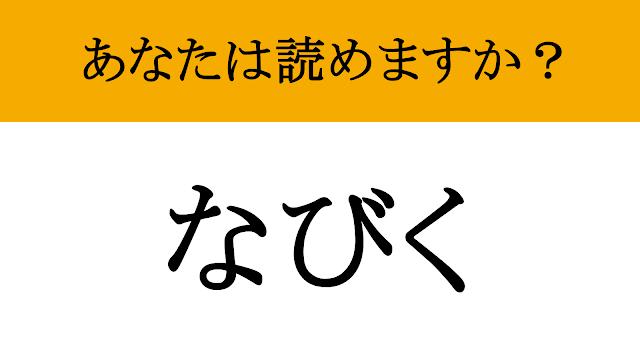 【写真】【難読漢字】「靡く」って読めますか？ あの揺れ動く心もきっと....（現代ビジネス編集部） | 現代ビジネス | 講談社