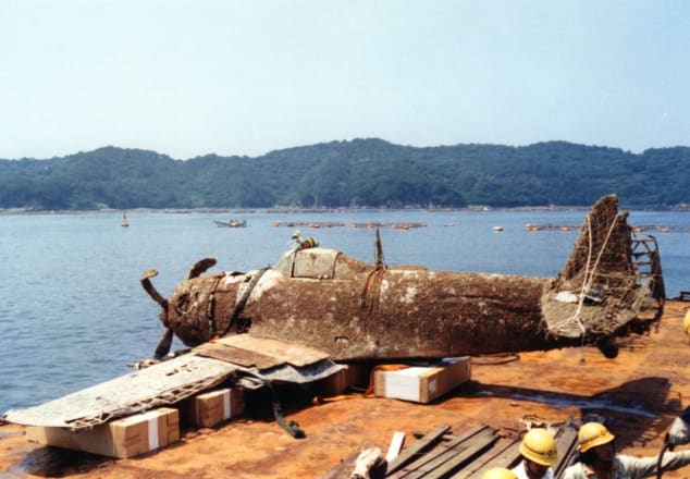 写真】終戦から33年後に海底から発見された戦闘機「紫電改」が、最後に