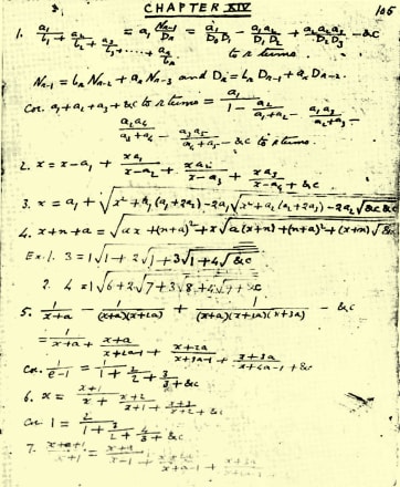 写真】世に出る前の若き天才・ラマヌジャンが出題した数学問題「入れ子