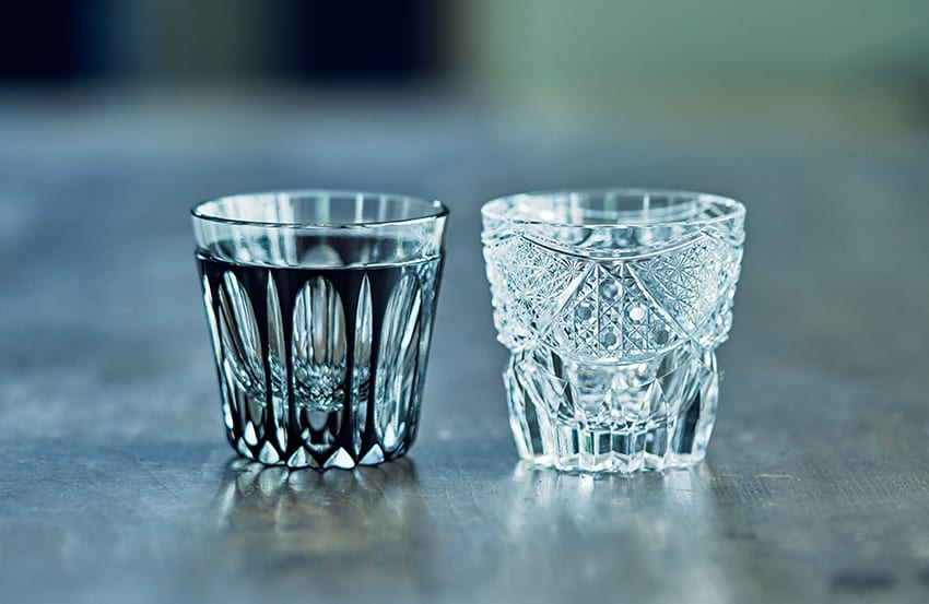 江戸切子「鼓」　西野亮廣 江戸切子「鼓」 西野亮廣 江戸切子の器、ワイングラス、包丁