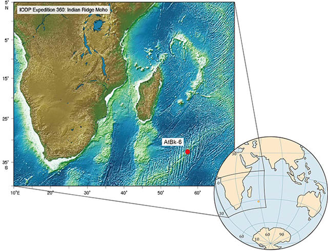 【図】海洋科学掘削調査を行った「アトランティス海台」