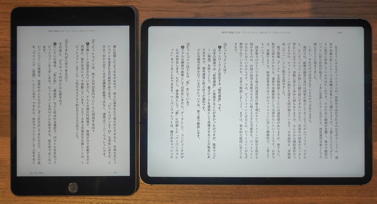 【写真】iPad Proとの比較 表示量