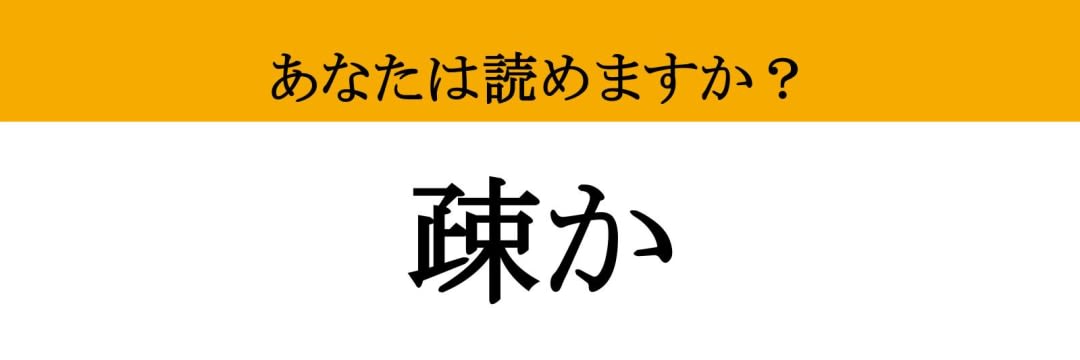 【難読漢字】「疎か」って読めますか？ ついやってしまいます....（現代ビジネス編集部） - 2ページ目 | 現代ビジネス | 講談社