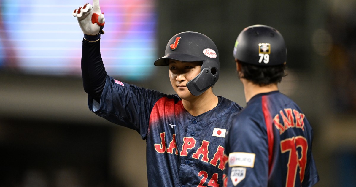 侍ジャパン 紅林弘太郎 ビジターユニフォーム 侍ジャパン》「（岸田監督は）肌がきれいで、スベスベ」丸刈り事件に