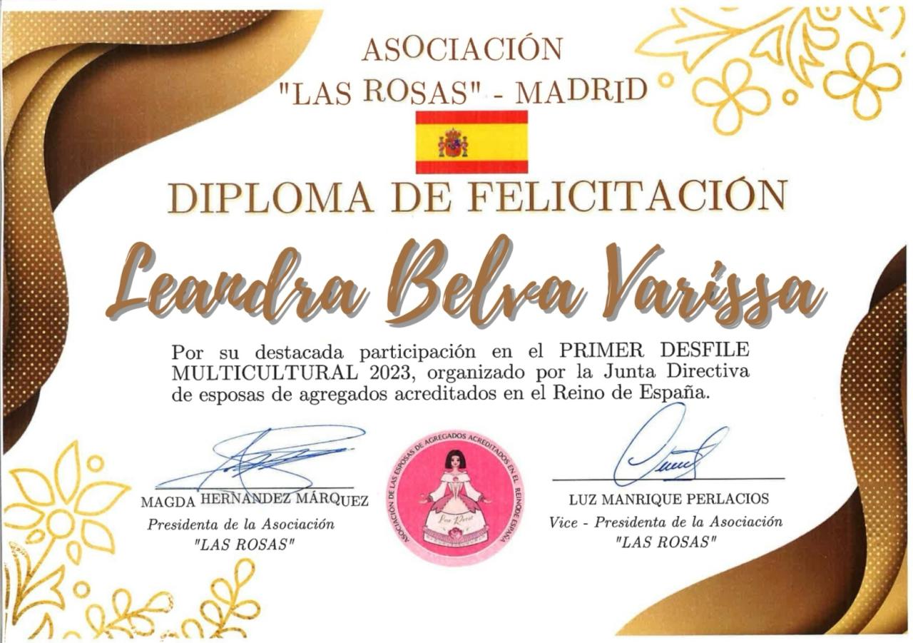 Participation in the First Multicultural Parade 2023 by the Board of Directors of the wives of accredited attachés in the Kingdom of Spain
