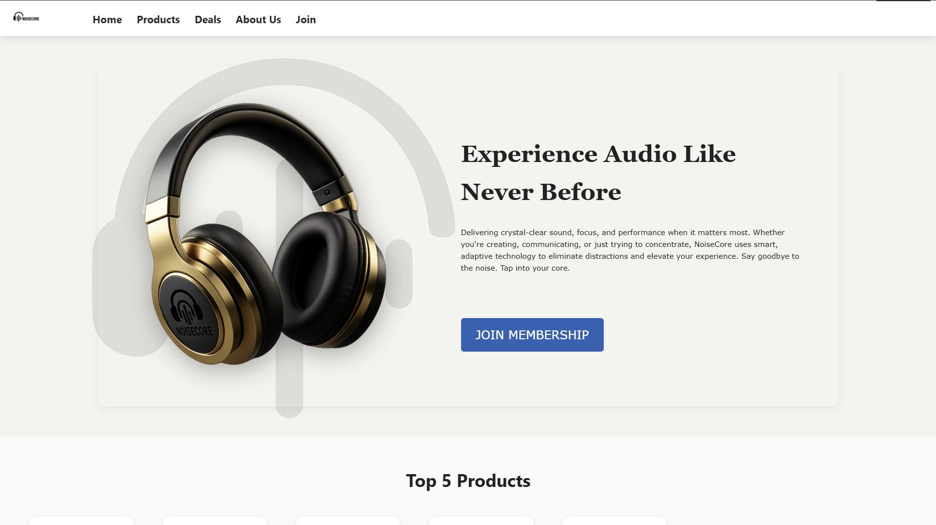 Noisecore - E - Commerce Front-End