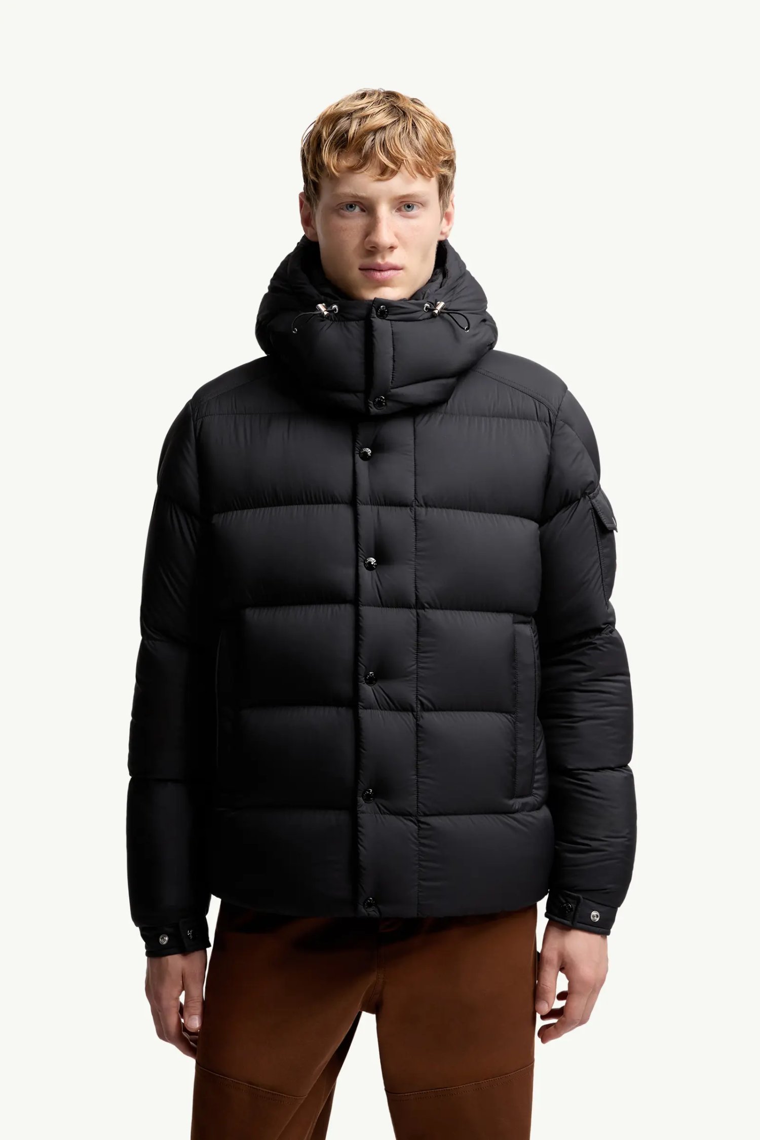 Moncler Maya70 Matte Anniversary Short Hooded Down Jacket