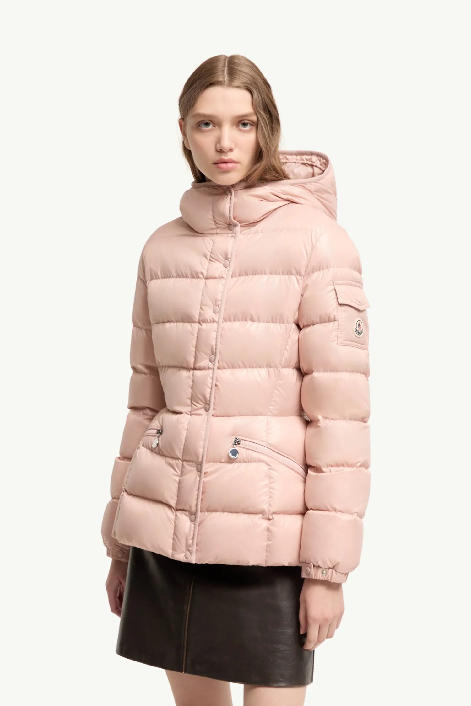 Moncler Barbante Classic Quilted Puffer Jacket Female Stand Collar Slim Waist Cropped Coat Lightweight Warm All-match Autumn Winter Outer Coat