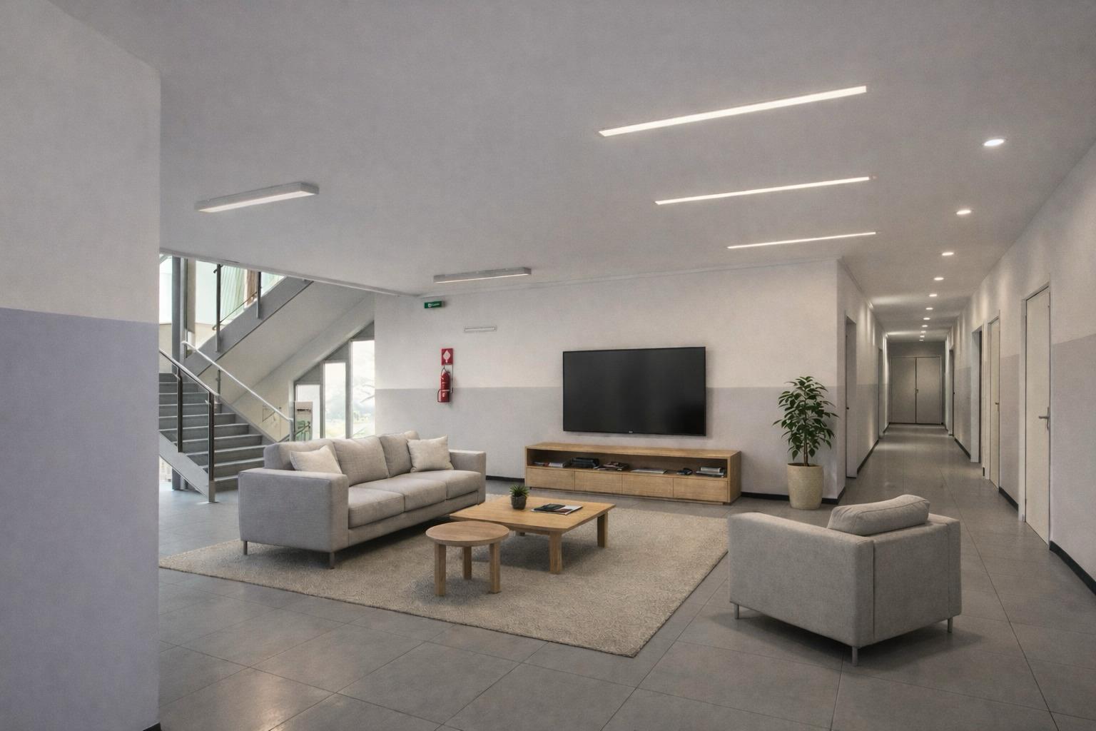 Rendering hall Student Housing Torino