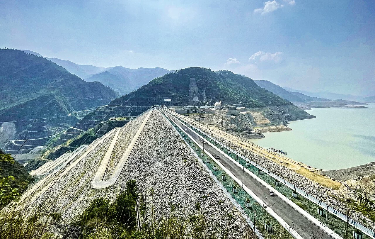 Tehri Dam in Uttarakhand on Bhagirathi river