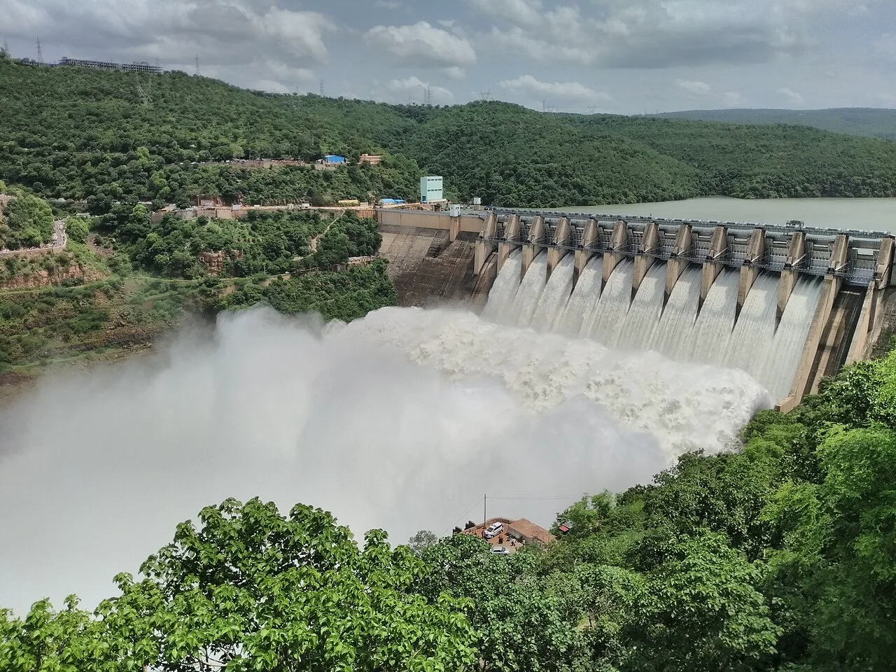 Srisailam Dam on Krishna River gorge