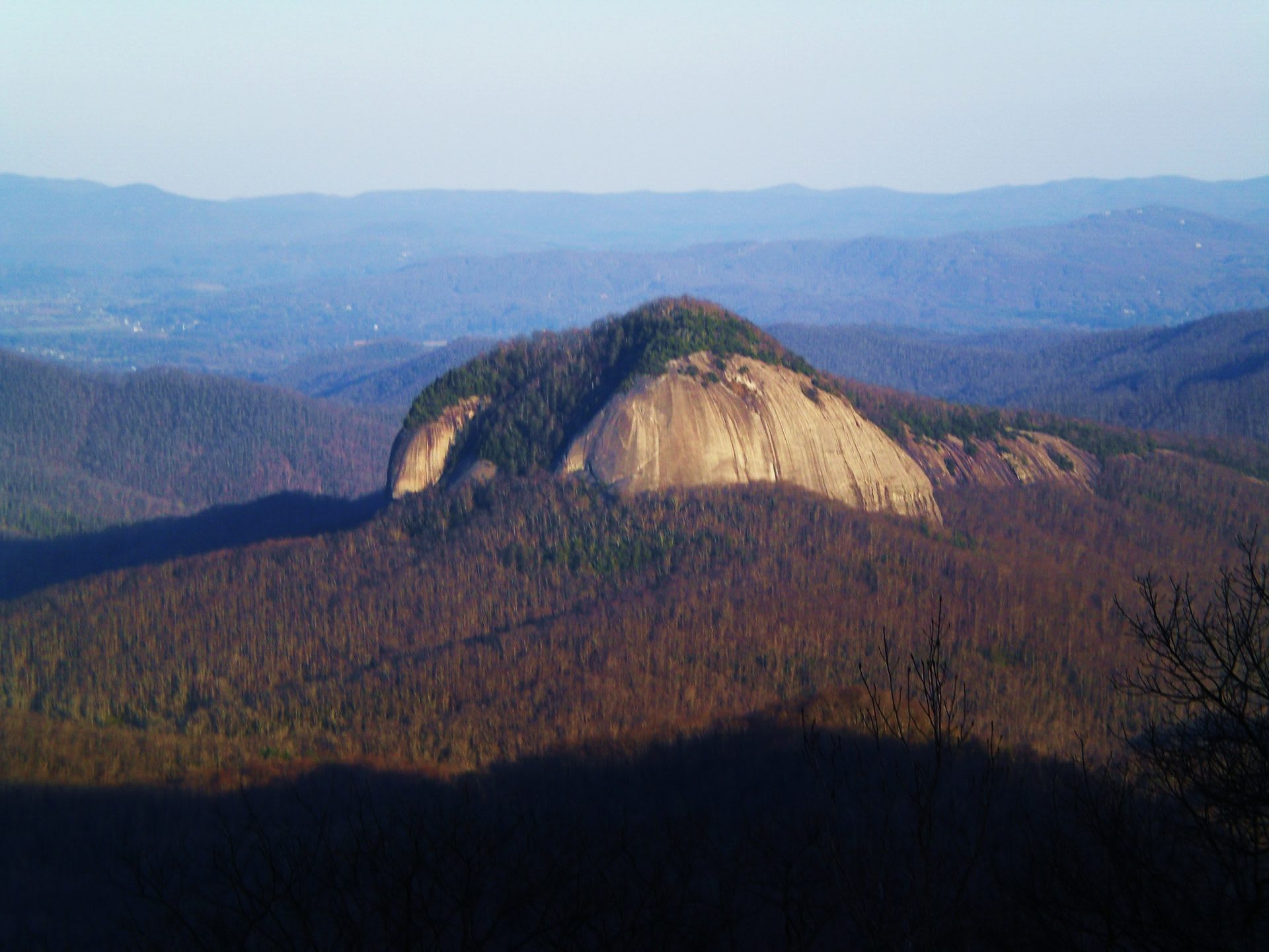 Looking Glass Rock, the granite dome visible across much of the Brevard area