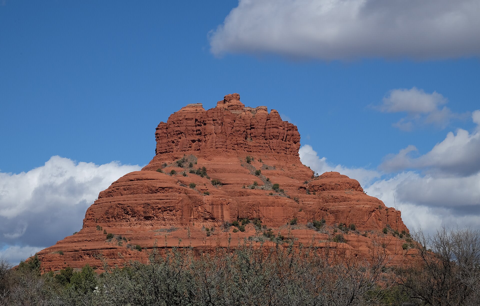 Bell Rock, a red rock formation near Sedona with an easy hiking and mountain biking trail