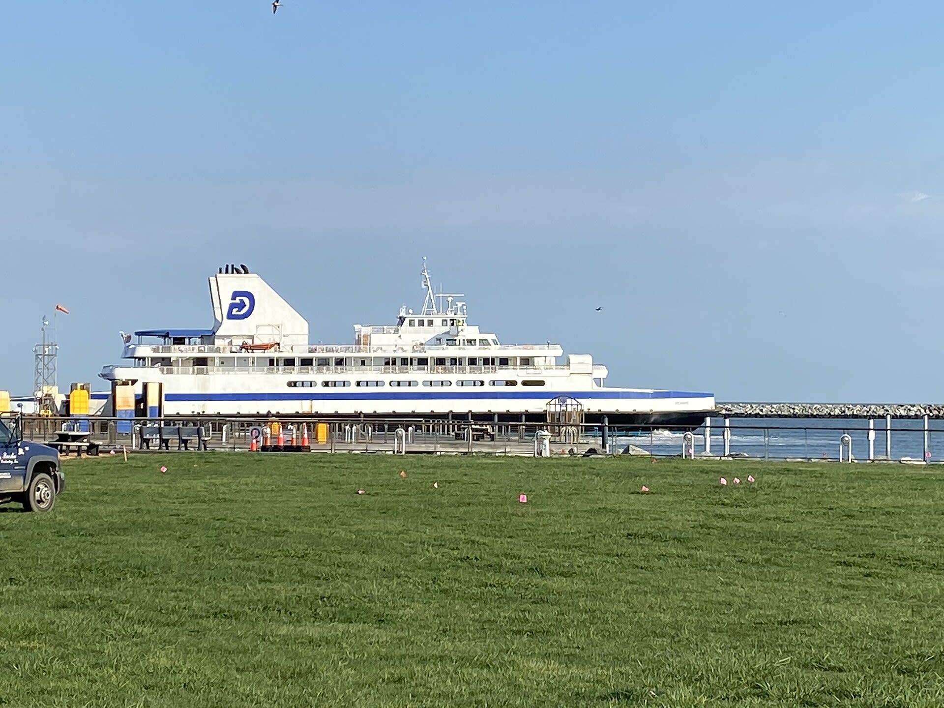 The Cape May-Lewes Ferry vessel crossing the Delaware Bay