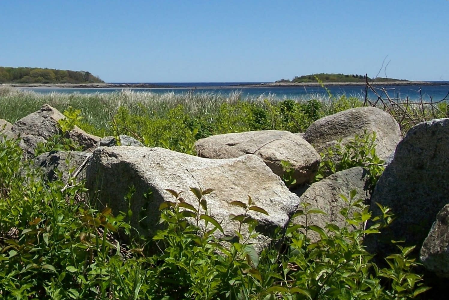 Goose Rocks Beach in Kennebunkport, Maine with sand and ocean