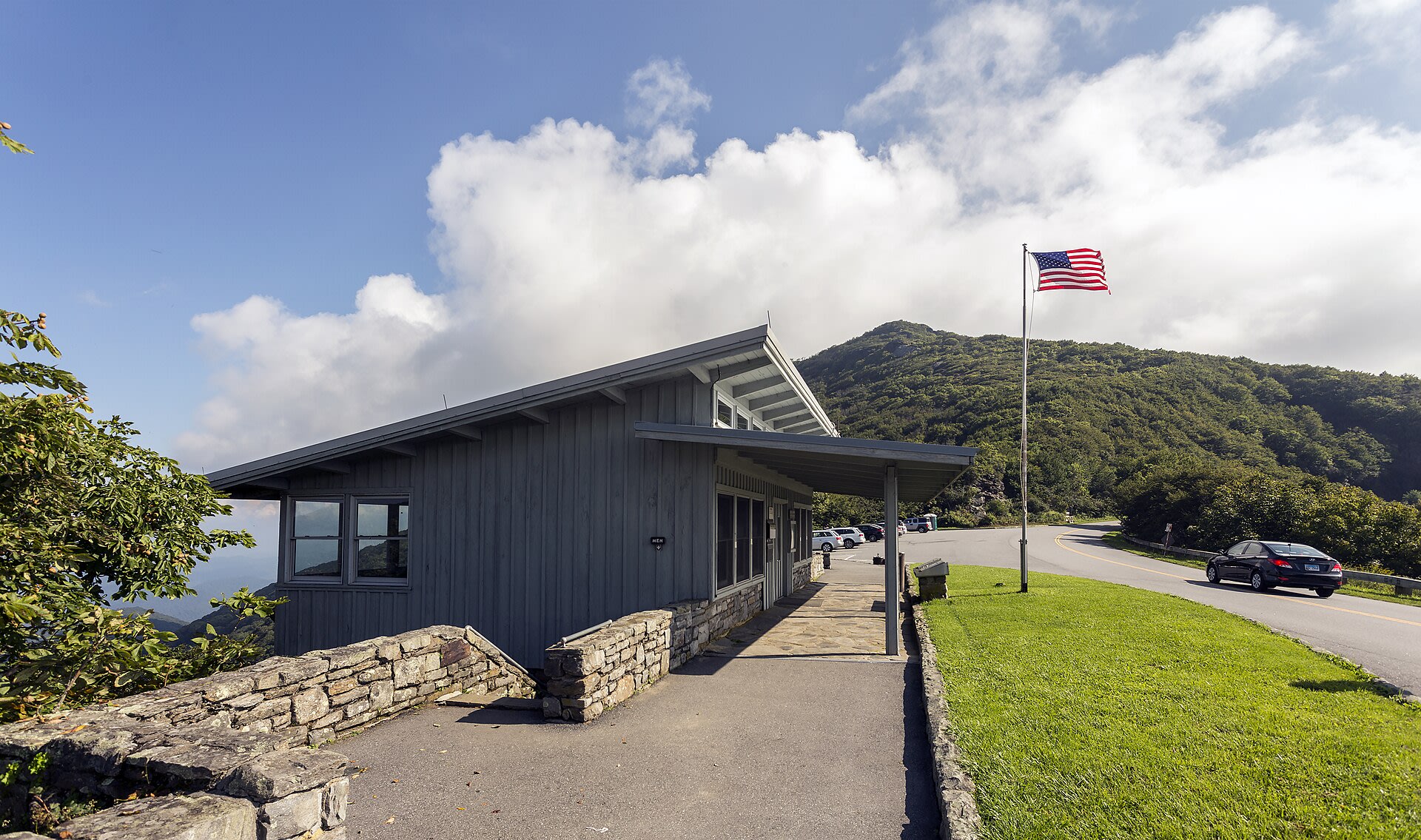Mountain vista at Craggy Gardens on the Blue Ridge Parkway near Asheville, North Carolina