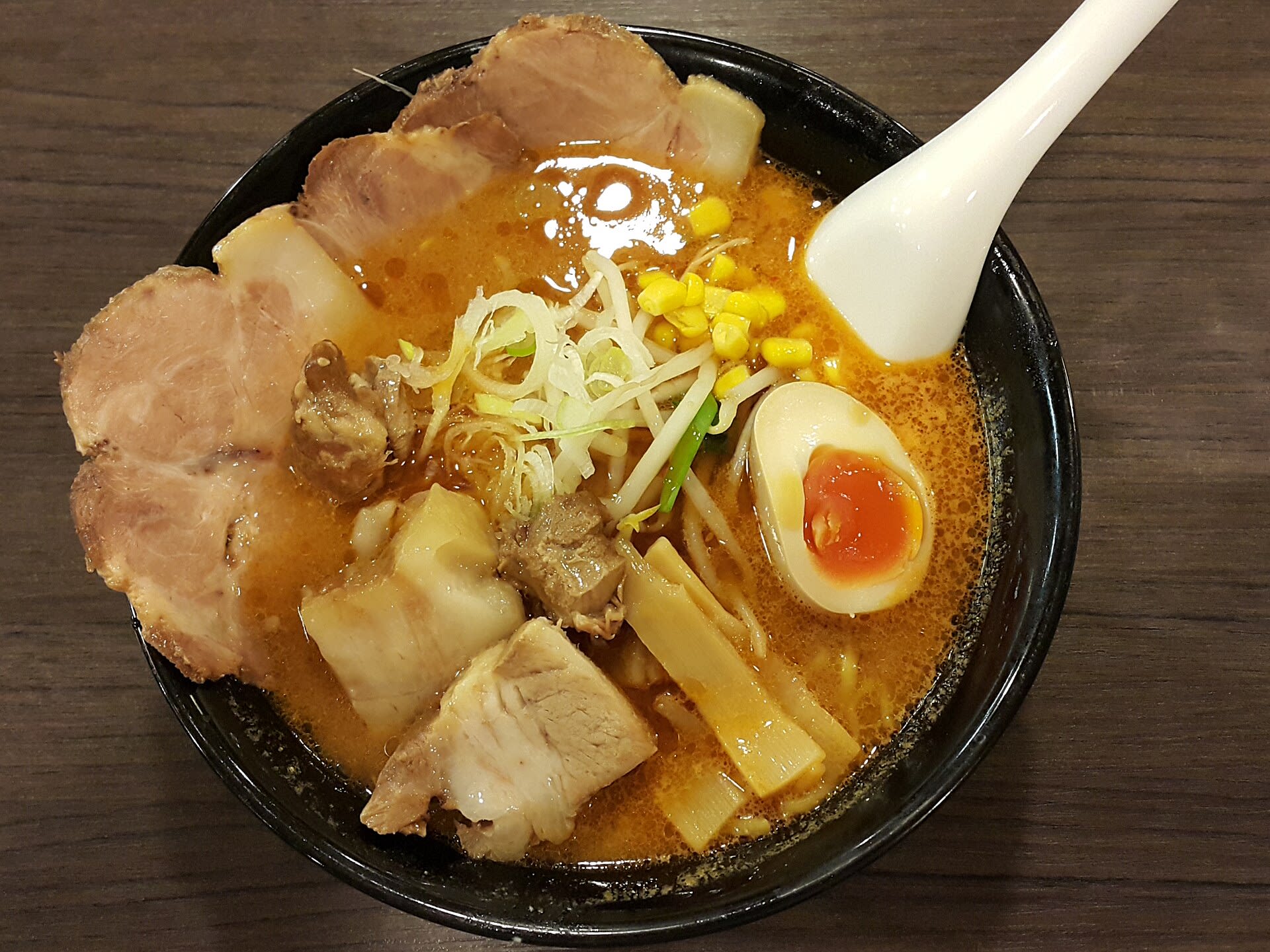 A bowl of Sapporo-style miso ramen