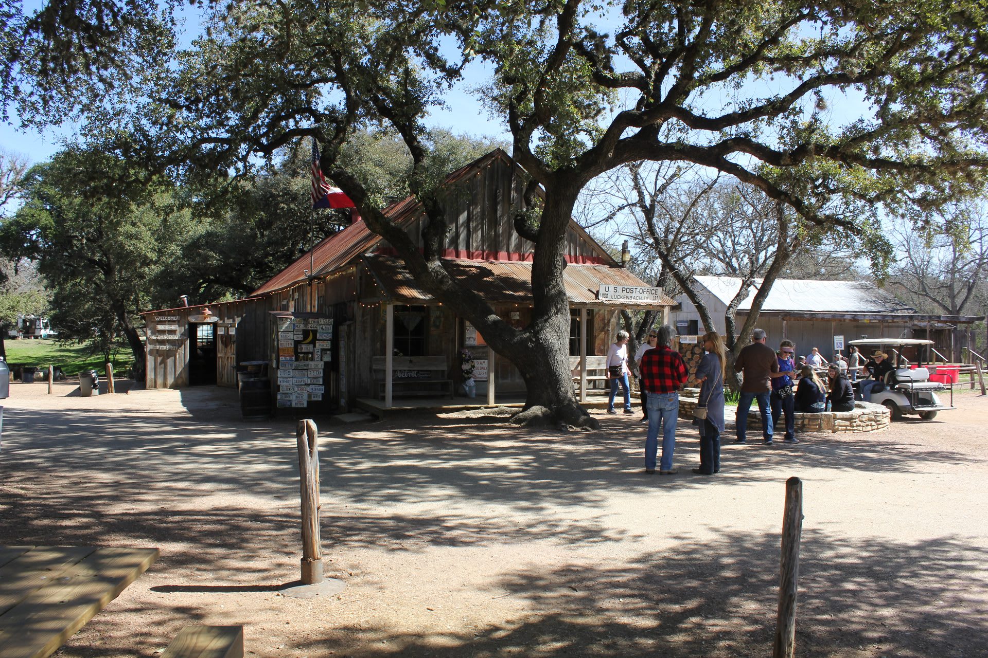The historic general store and post office in Luckenbach, Texas