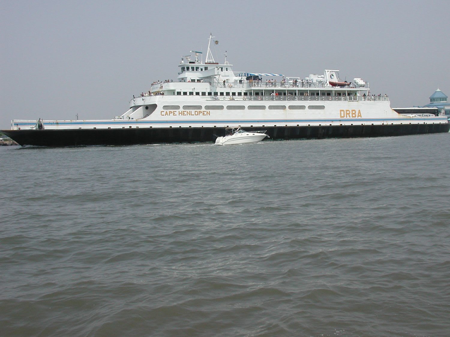 The Cape Henlopen ferry crossing Delaware Bay on the Cape May-Lewes Ferry route