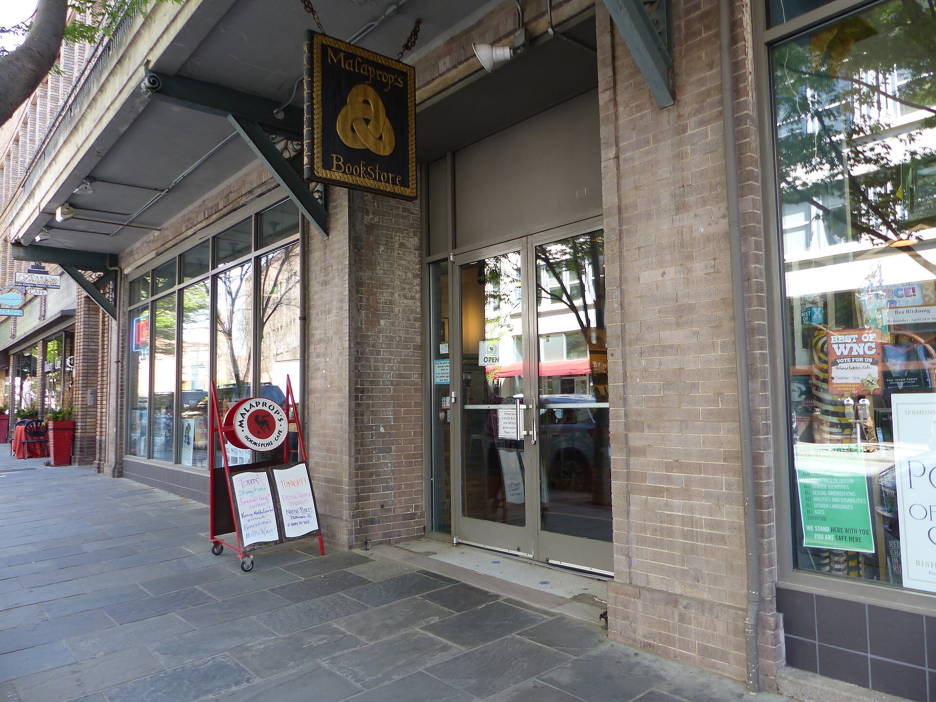 Malaprop's Bookstore and Cafe, an independent bookstore and coffeehouse in downtown Asheville