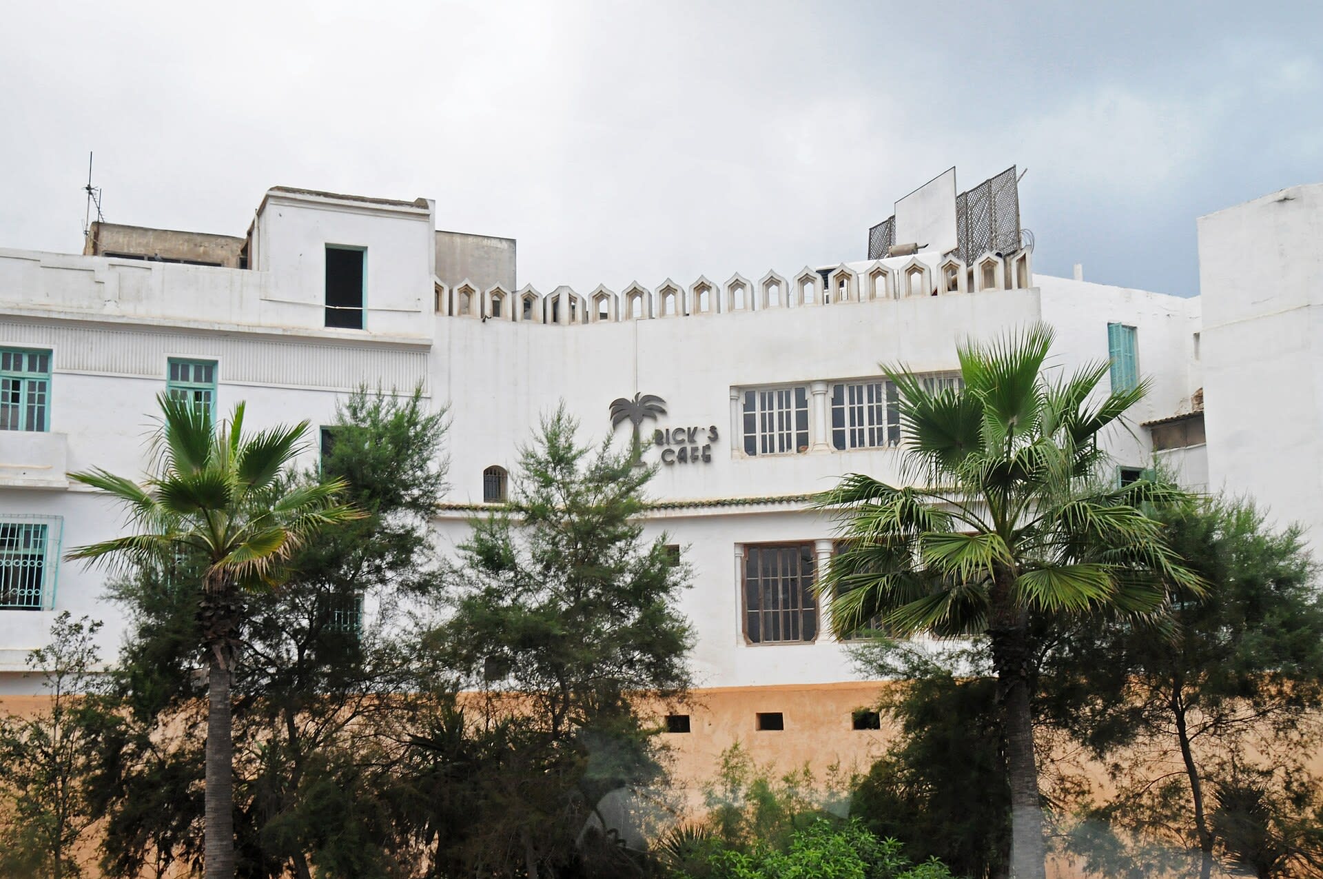 Street view of the facade of Rick's Cafe in Casablanca