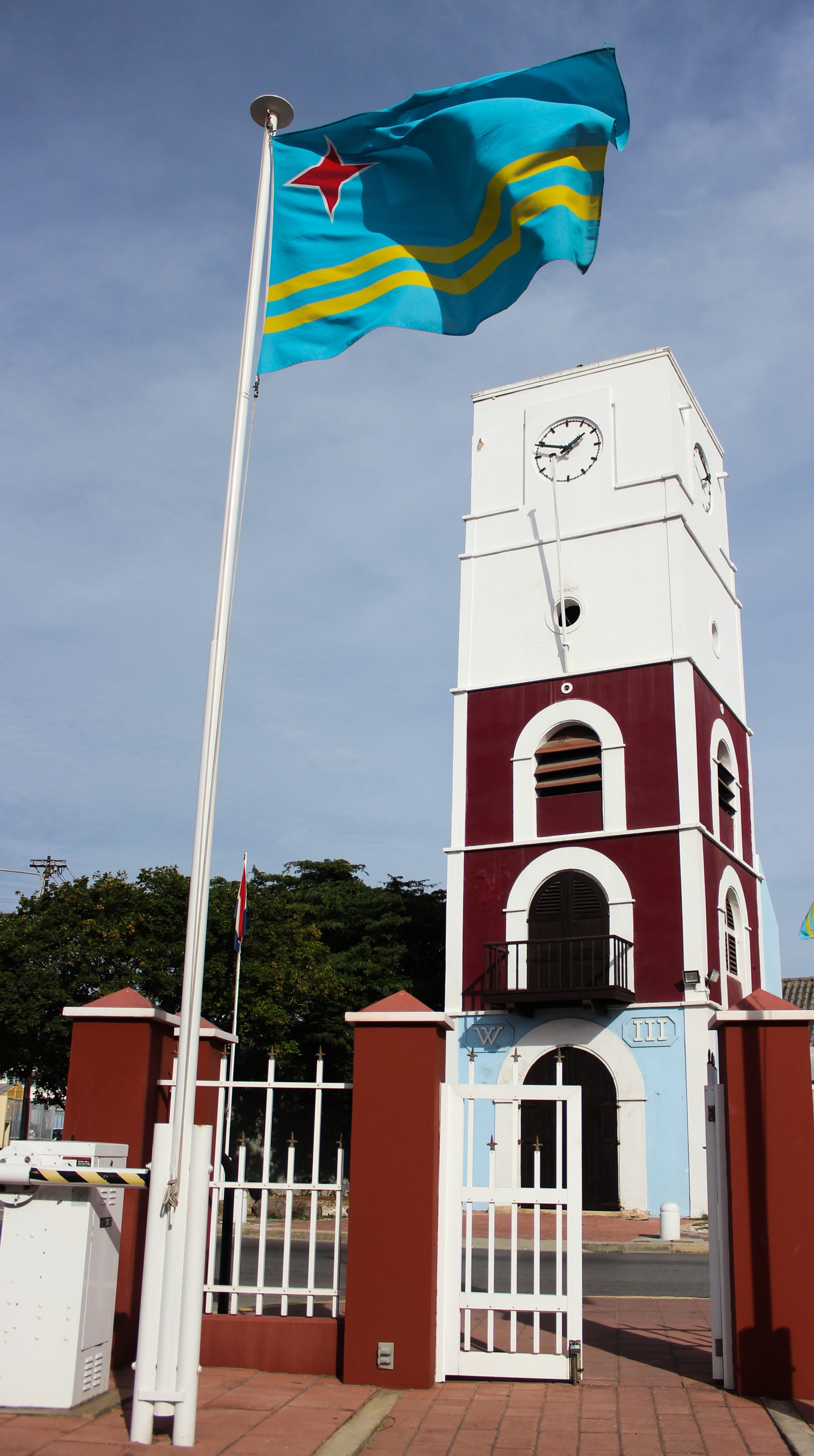 Willem III Tower at Fort Zoutman in downtown Oranjestad