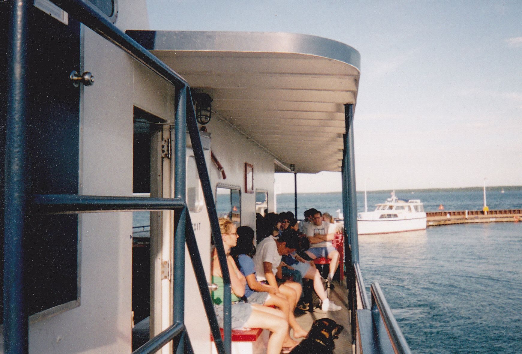 Passengers aboard the Madeline Island Ferry, which connects Bayfield and La Pointe