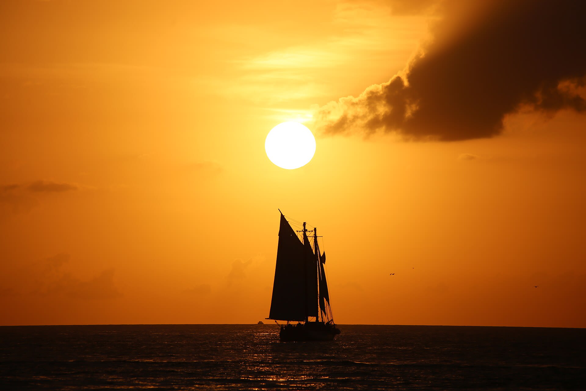 Sunset over the water off Key West, Florida