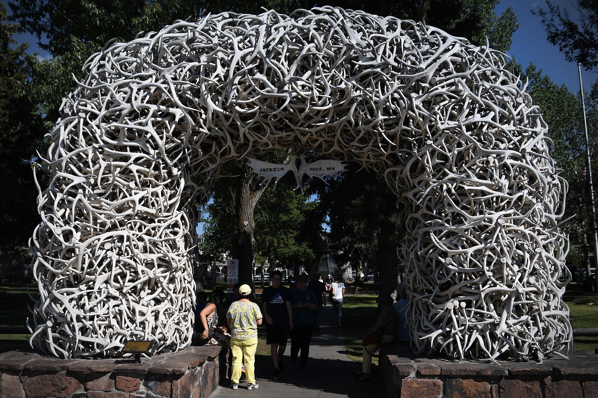 Elk antler arch on the Jackson Town Square