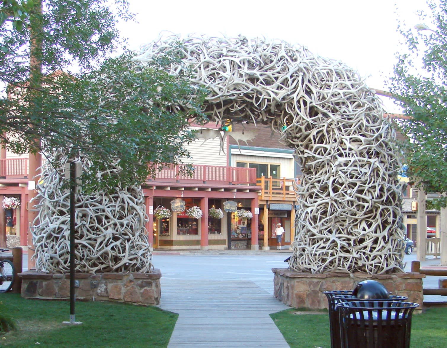 Elk antler arch at the Jackson Town Square