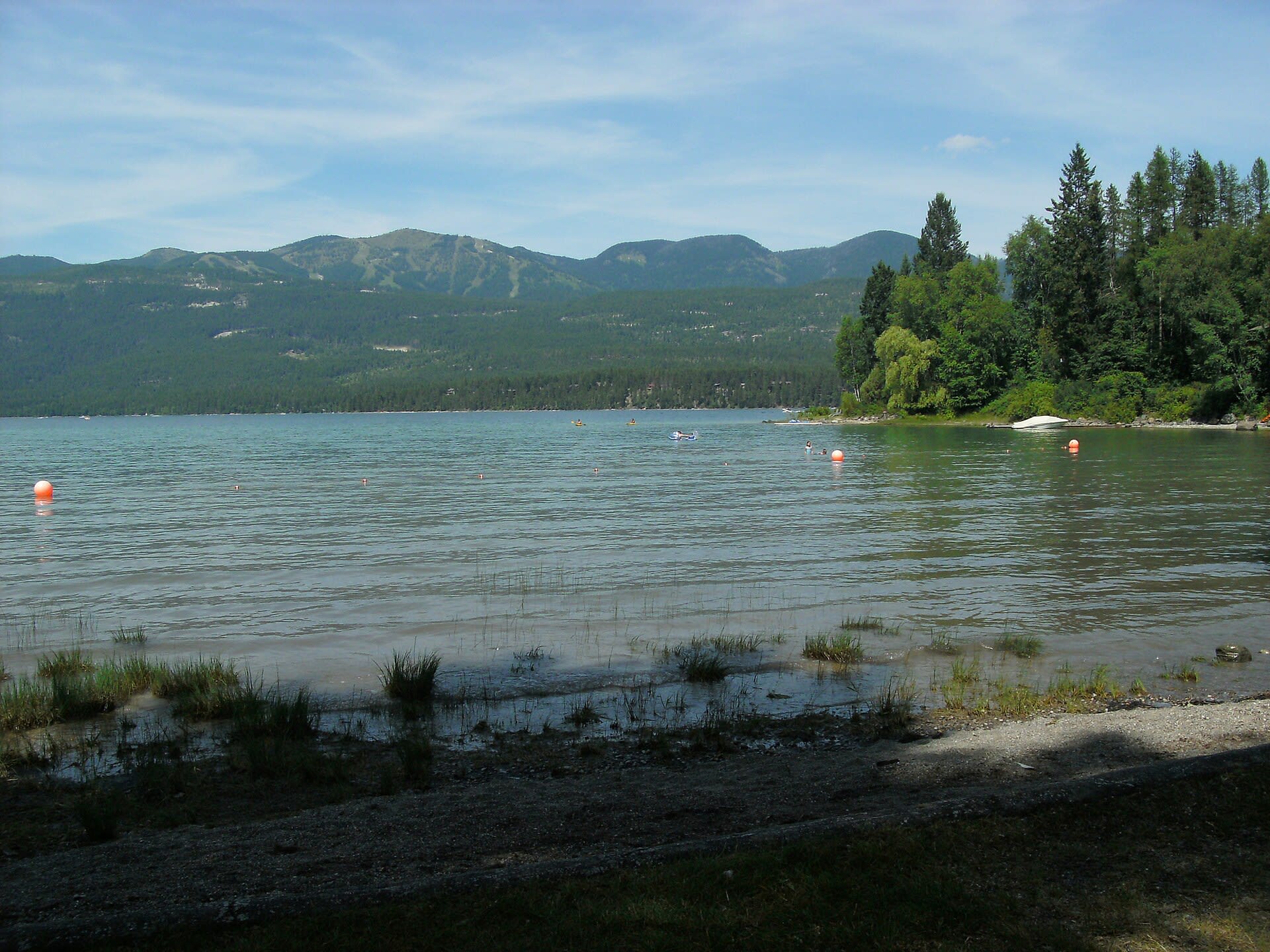 Shoreline of Whitefish Lake in Montana
