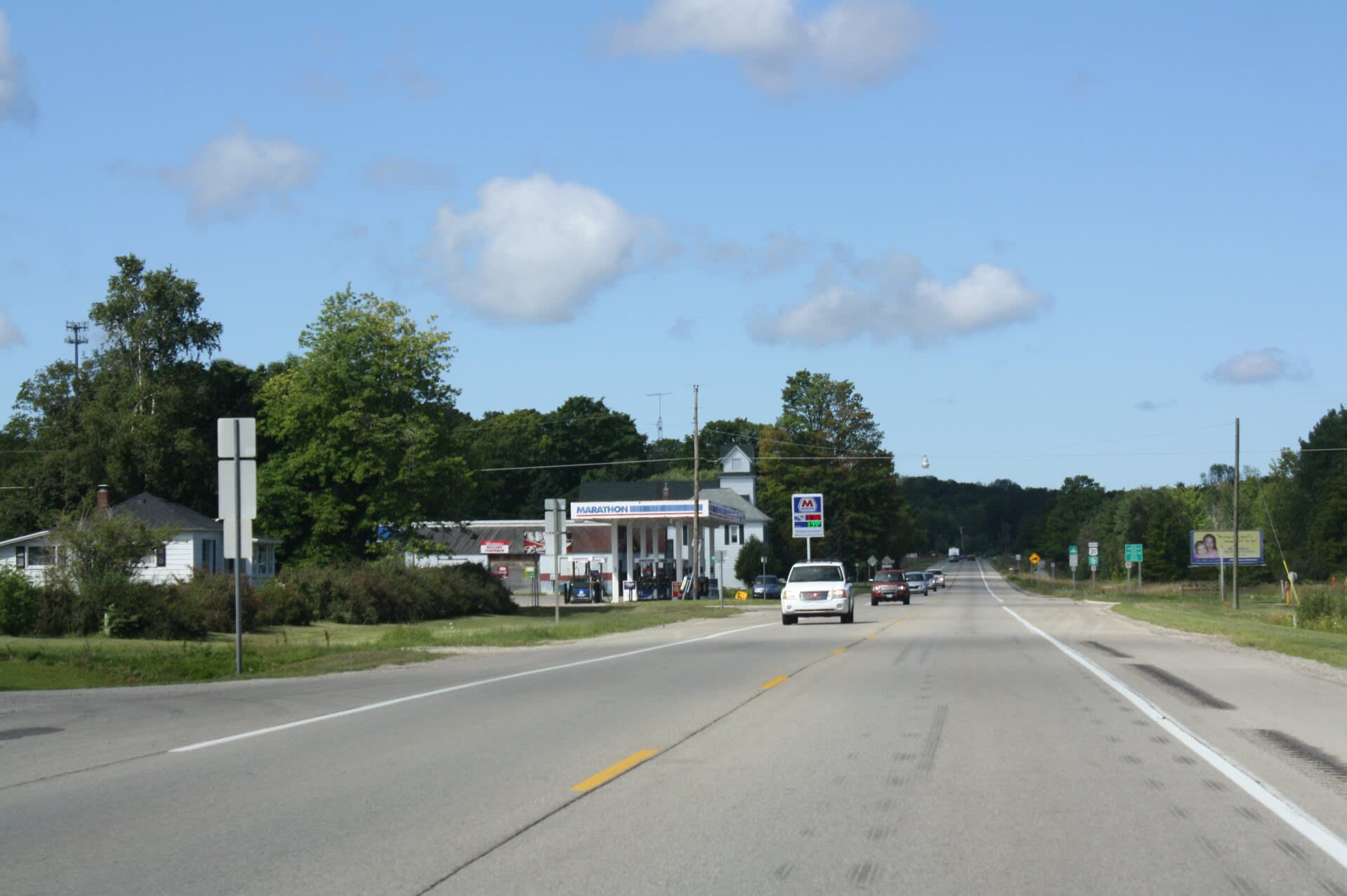 Downtown Bay Harbor along US-31 near Petoskey