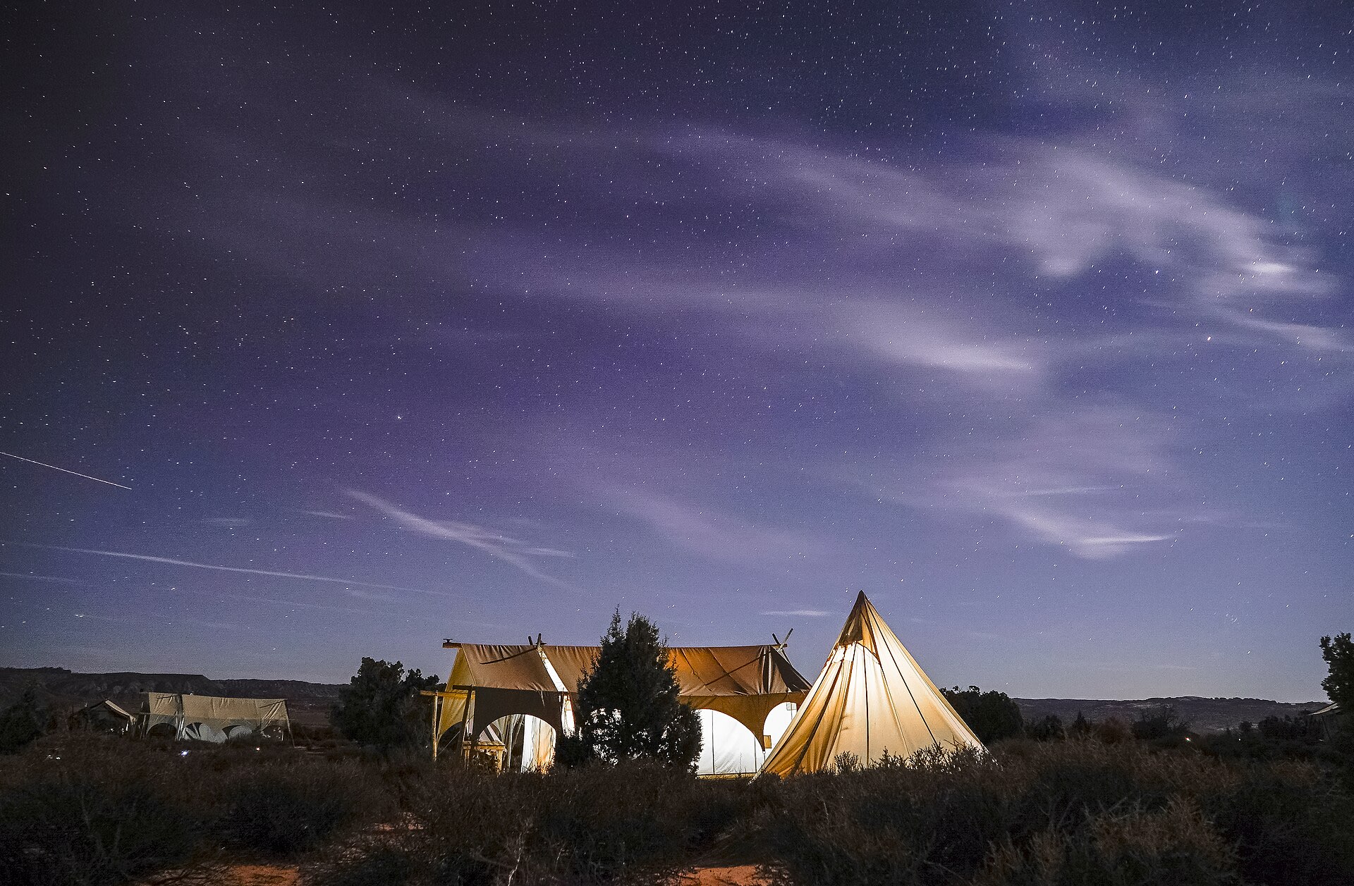 Glamping tent at Under Canvas Moab