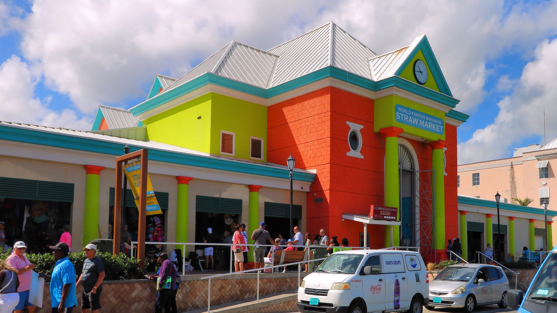 Entrance to the rebuilt Straw Market on Bay Street in downtown Nassau