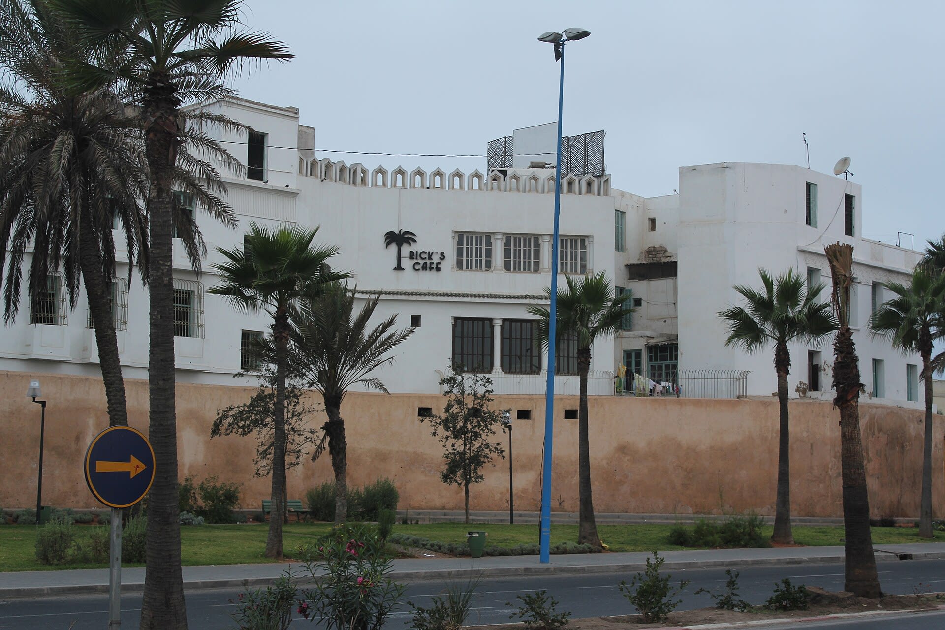 Exterior of Rick's Cafe, a bar and lounge inspired by the movie Casablanca