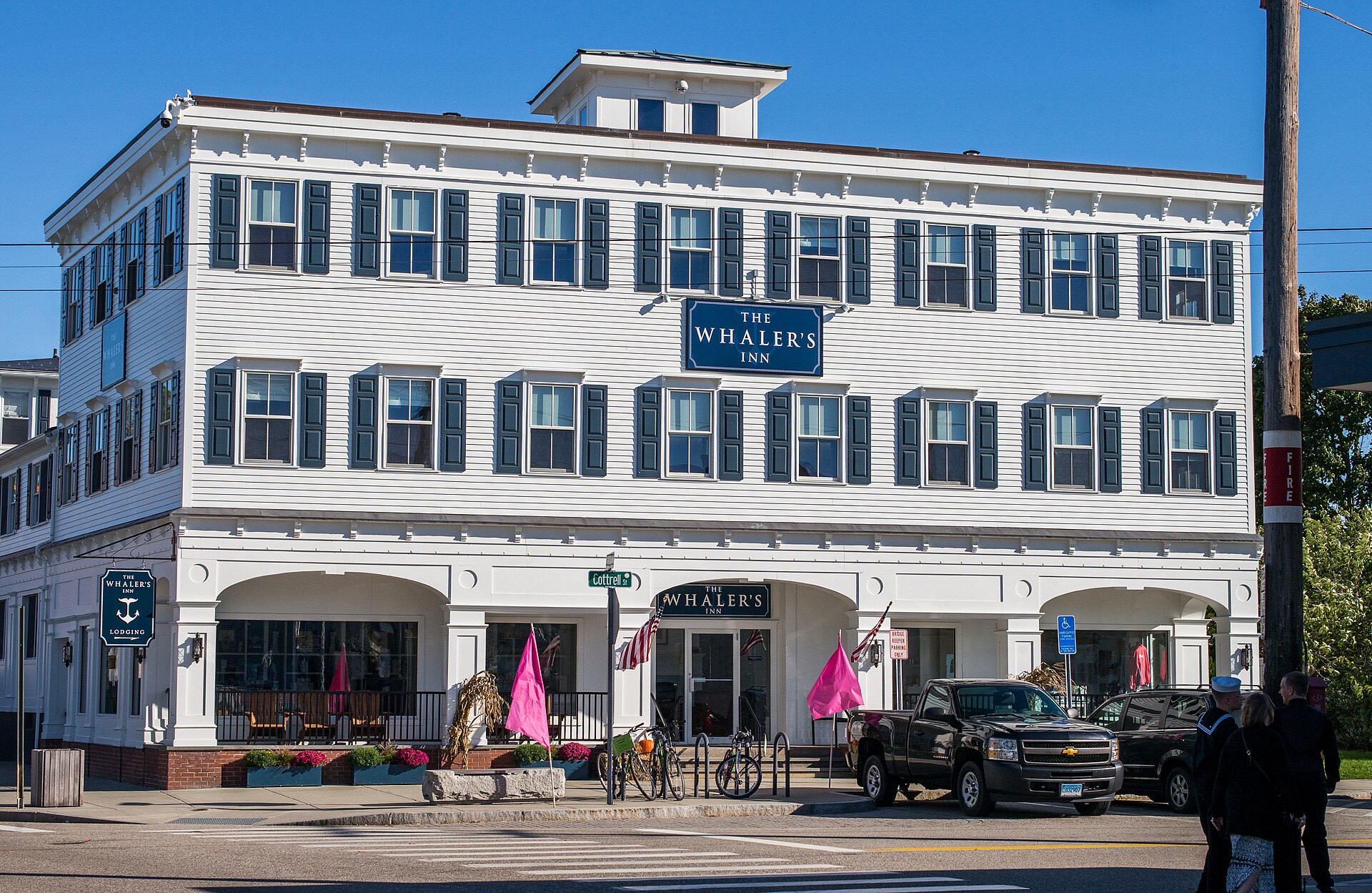 The Whaler's Inn building in downtown Mystic, Connecticut