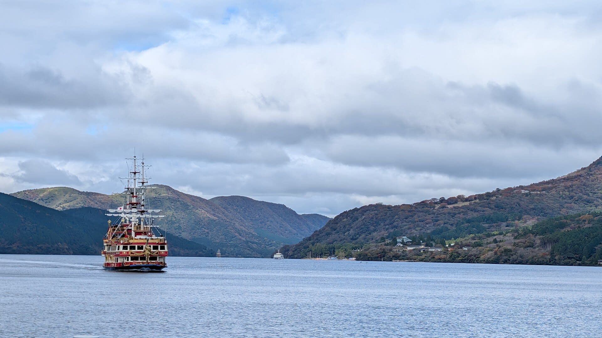 A pirate-ship sightseeing cruise vessel on Lake Ashi