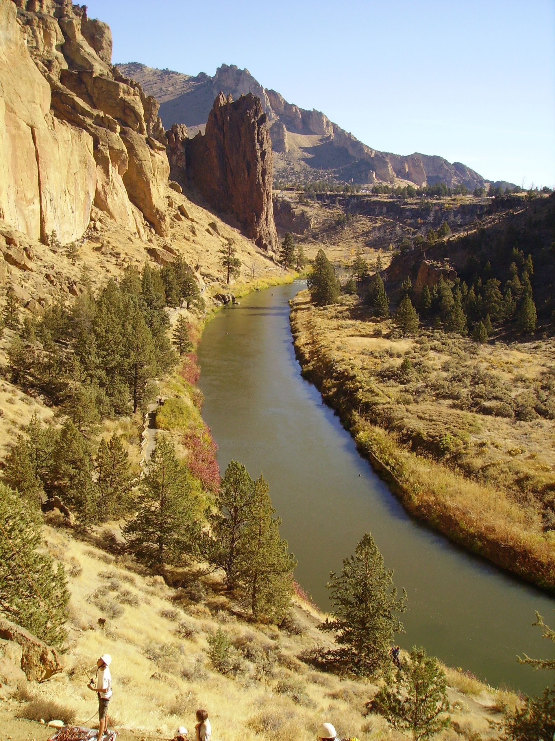 The Crooked River winding through Smith Rock State Park near Terrebonne, Oregon