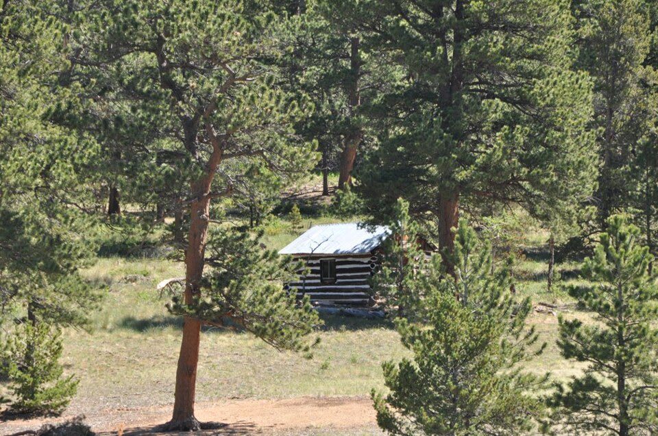 The historic Enos Mills homestead cabin outside Estes Park