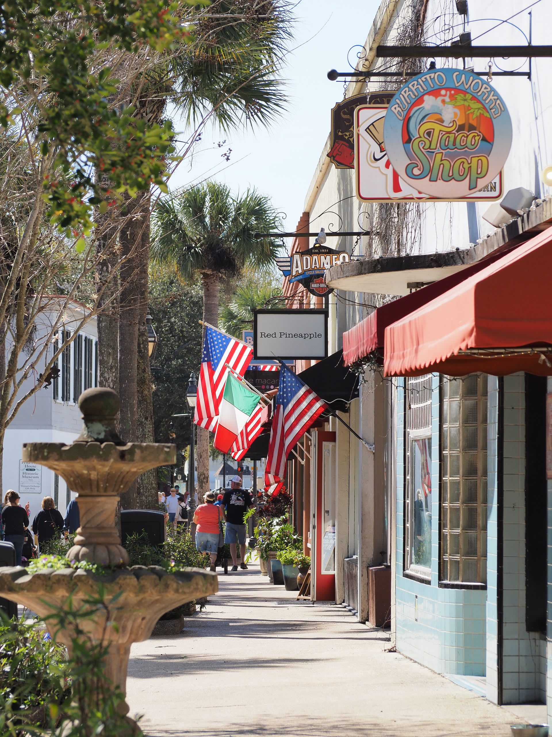 St. George Street, the historic pedestrian core of downtown St. Augustine