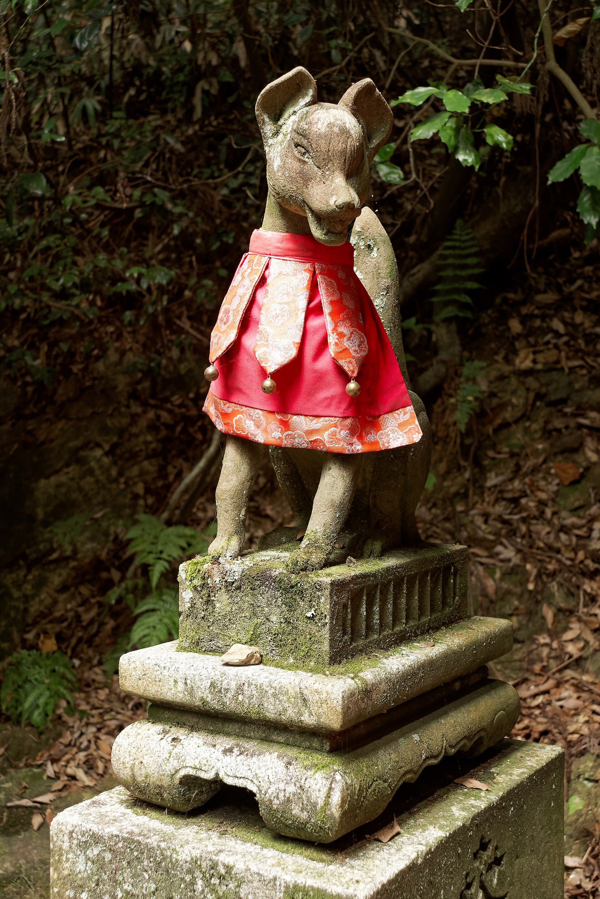 A fox statue at Fushimi Inari, Inari's messenger