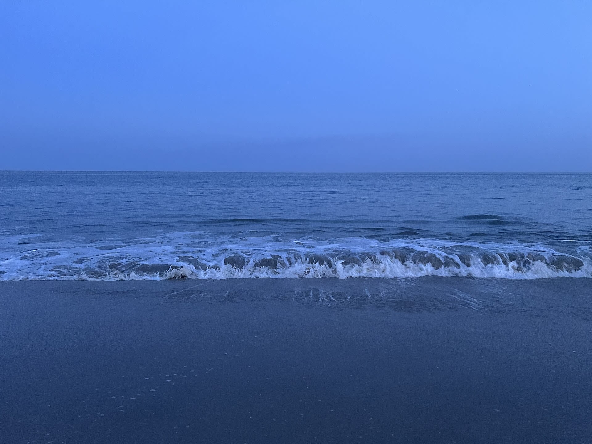 Cape May, New Jersey beach at dusk