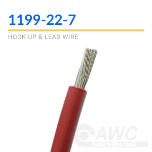 Red 25 Foot 22 AWG stranded hook-up wire