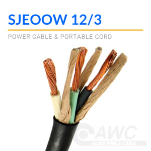 Cable, 10/3 SJEOOW High Temp Portable Power Cable by the foot