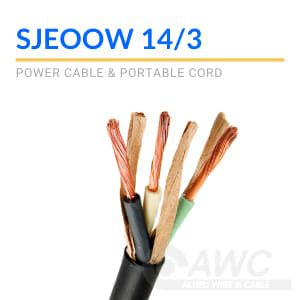 Premium SJEOOW 14 gauge 3-conductor wire, oil/water resistant, rubber - The  Electric Brewery