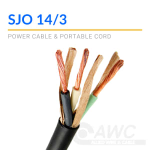 Cable, 10/3 SJEOOW High Temp Portable Power Cable by the foot