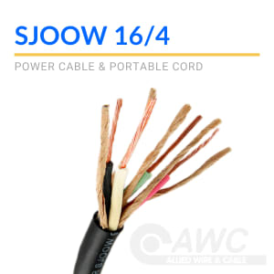 16/4 SJOOW SJ SJO Black Rubber Cord Outdoor Wire Cable Flexible Wire/Cable